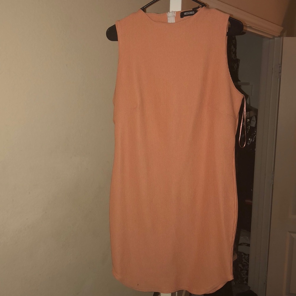 Peach missguided dress